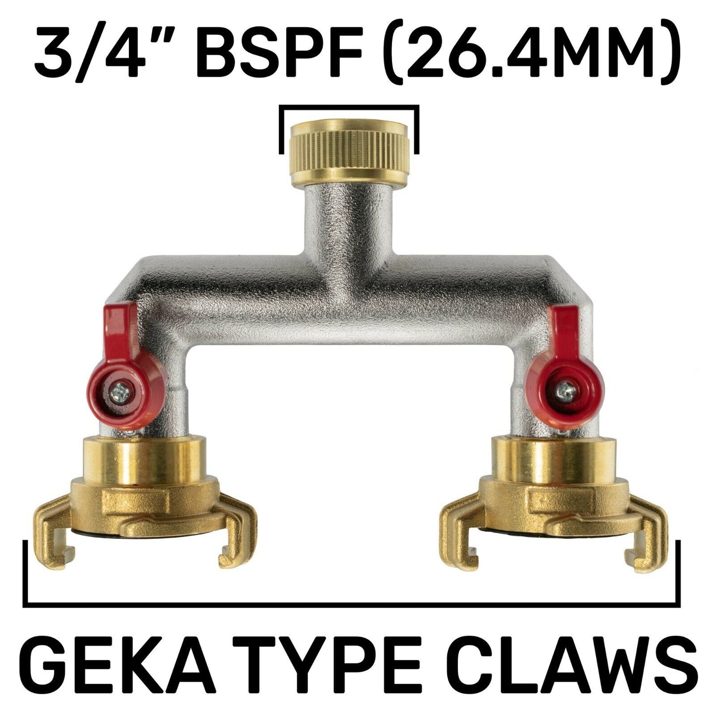 Brass GEKA Type Pro Quick Connect Claw Fitting Hose & Tap 1/2" - 1" BSP Coupling