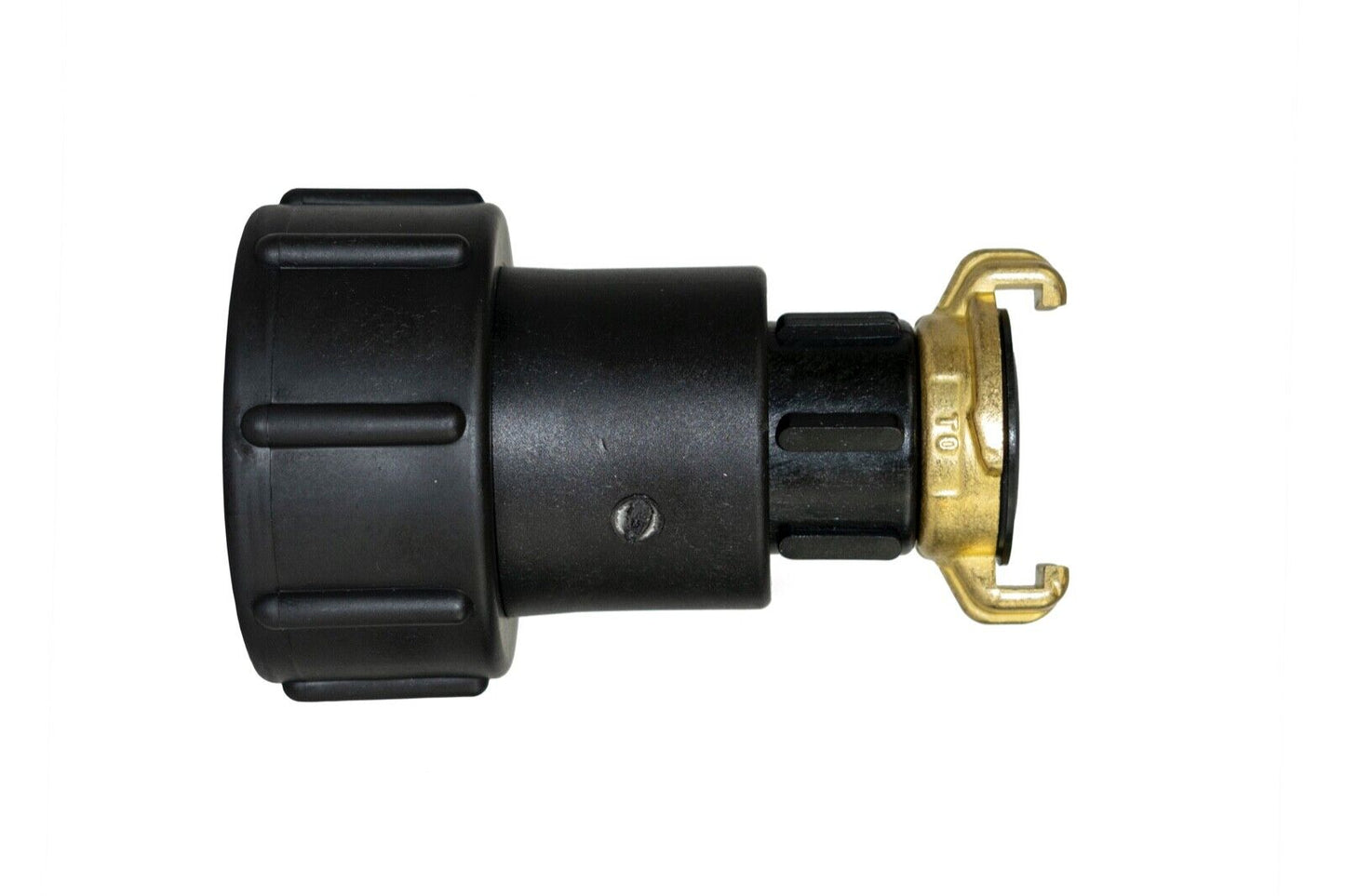 IBC Tank Extender Outlet with BRASS TAPS, 360 SWIVEL EXTENSION, Barb, Click-lock