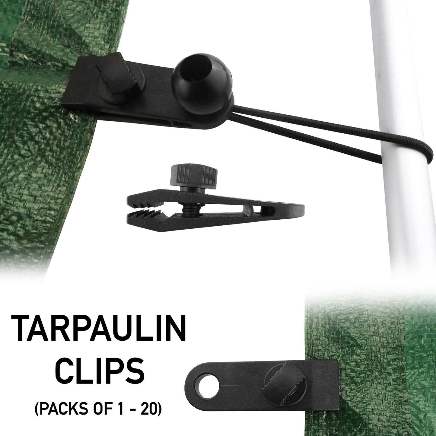 Tarpaulin Clip Tent Tarp Eyelet Tighten Grip Thumb Screw Heavy Duty Clamp Buckle