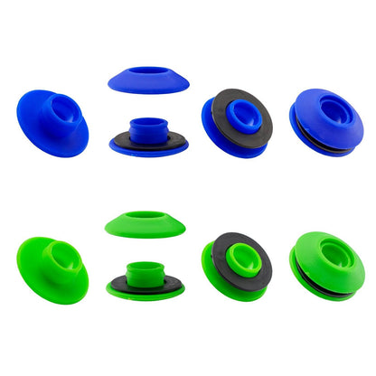 Replacement Tarpaulin Eyelets, Pack of 10, Blue or Green, Easy Clip-on Eyelets