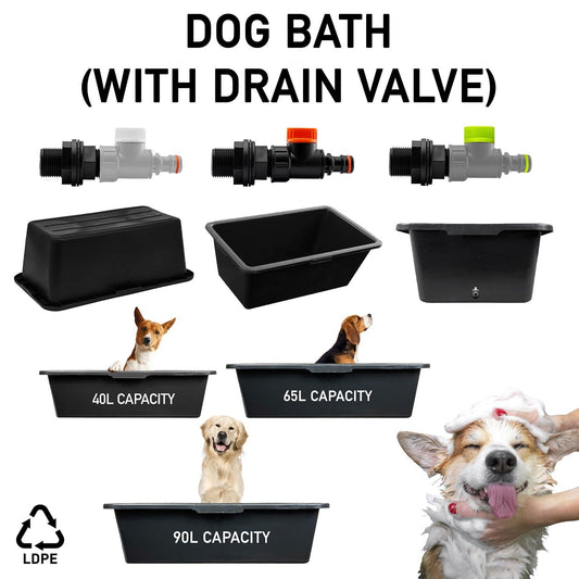 Dog Wash Pet Bath with Drain Valve (Small/ Medium/ Large)