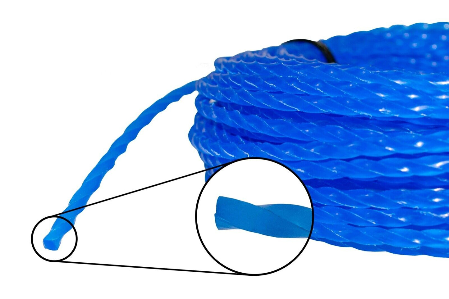 BLUE Twist Strimmer Line, Strong 15M For Petrol Strimmers, up to 3MM THICK!