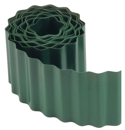 Garden LAWN Border Edging & Wall, 9M Long Separator, 10-25cm Height - GREEN