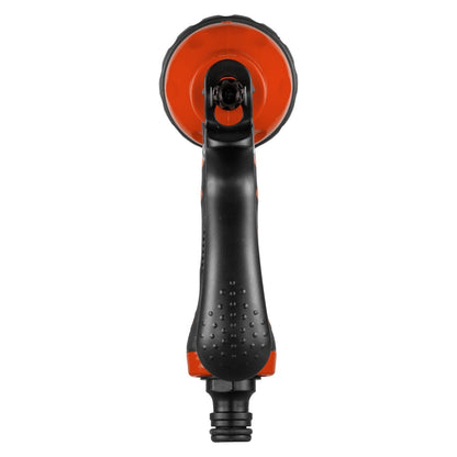 Multi-Pattern Water Sprayer Hose Gun, 8 Spray Options - Orange & Black