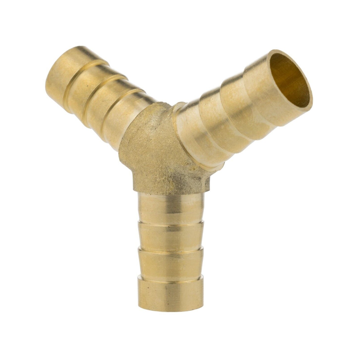 Solid BRASS Barbed Tee Y-Splitter Connectors for Air, Gas, Pressure Compressor