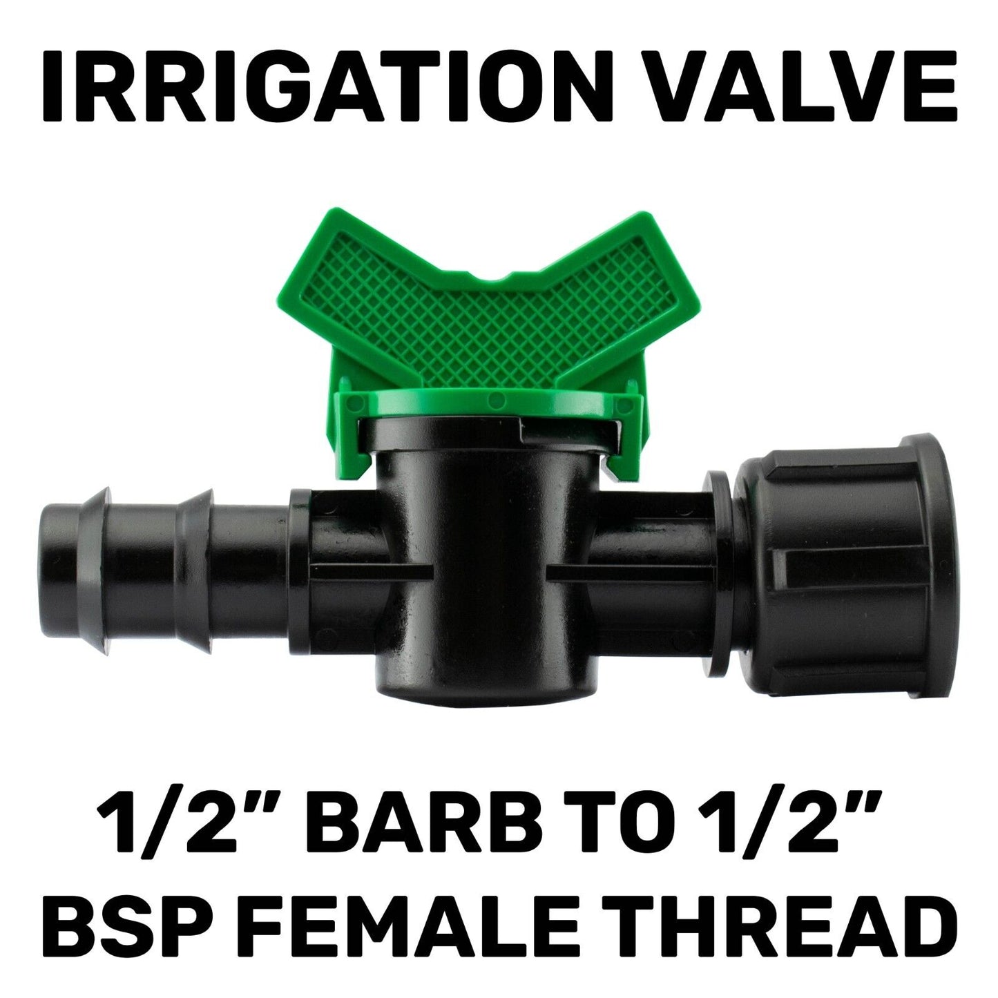 Garden Irrigation 13mm/16mm Barb, 1/2", 3/4" BSP Male & Female Plastic Valves