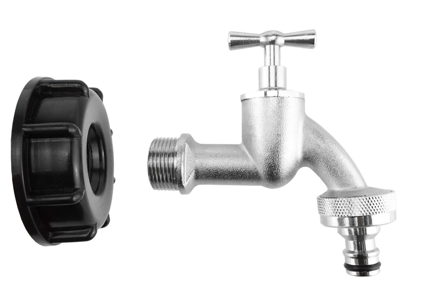 3/4" METAL BIB TAP IBC TANK ADAPTER S60X6 COARSE THREAD WATER TANK OUTLET