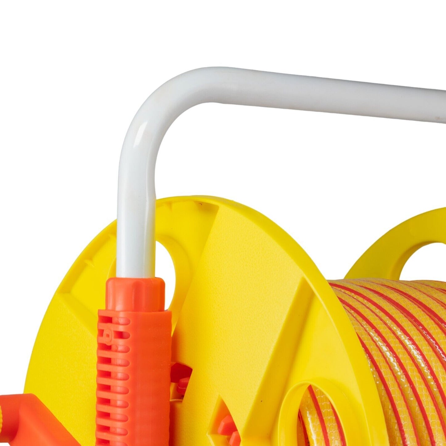 Hose Pipe Storage Reel Holder with 15m Premium 6-Layer Yellow Hose