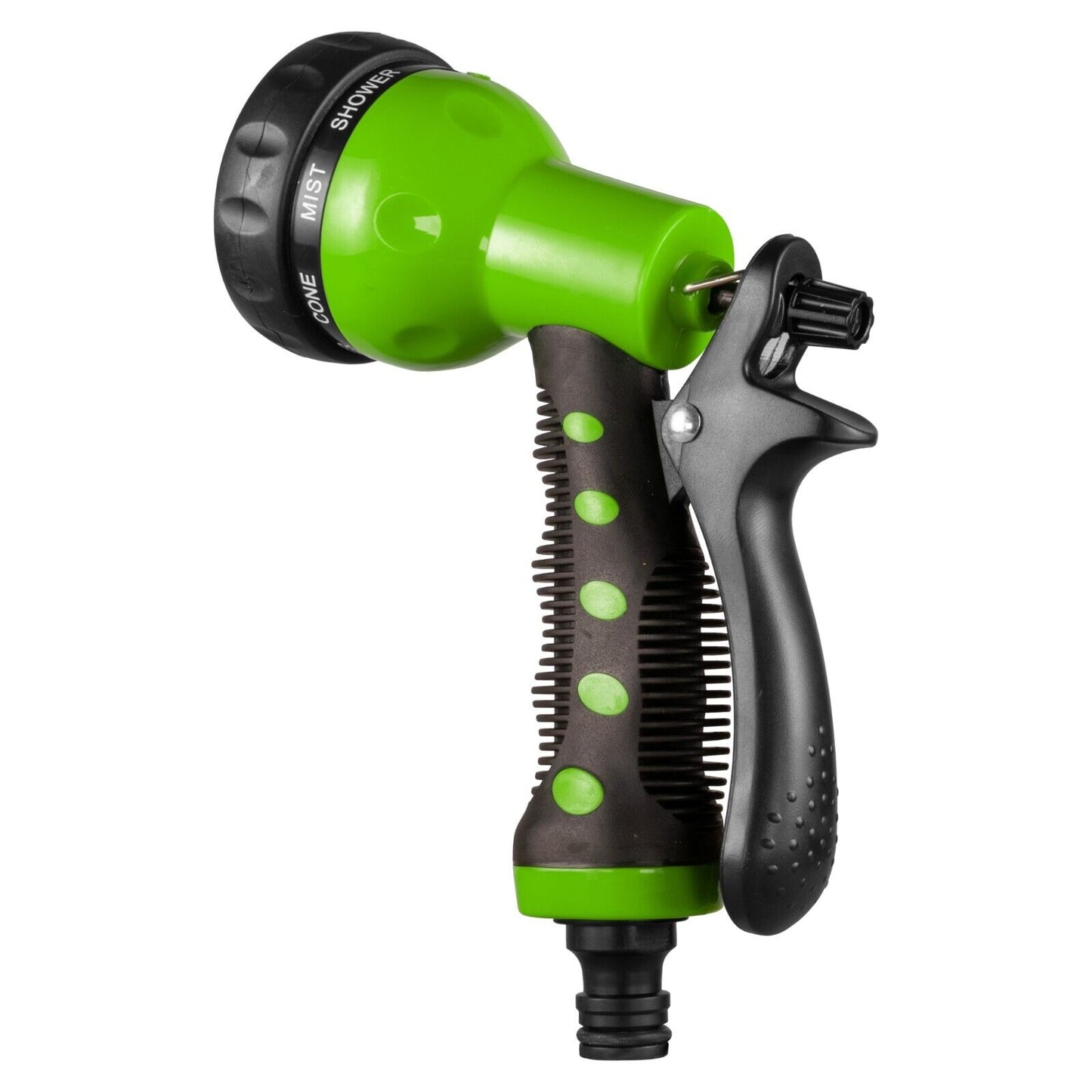 Multi-Pattern Water Sprayer Hose Gun, 8 Spray Options - Green & Black