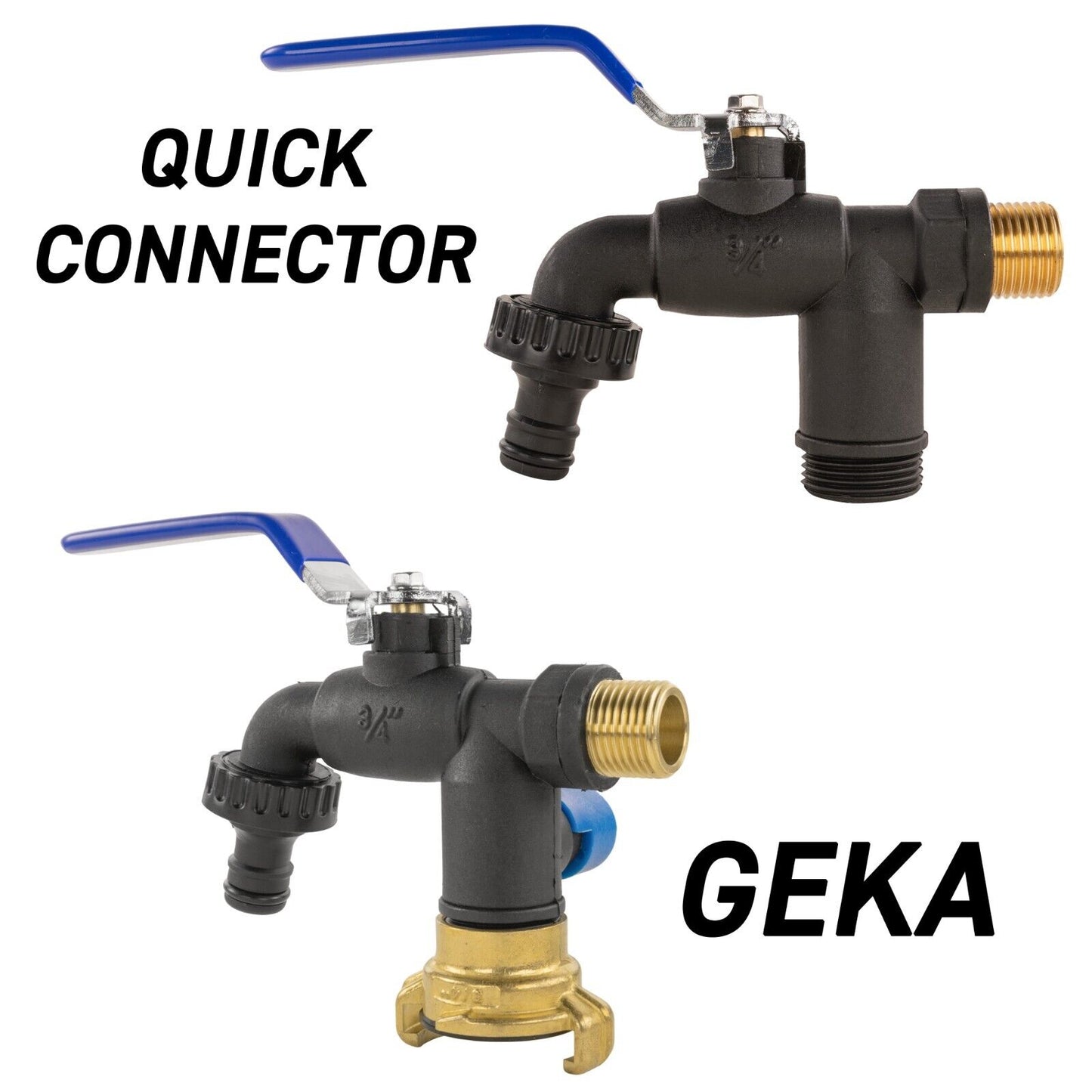 Outdoor Garden Taps Brass PVC Hose Quick Connect GEKA Barb Splitter Replacement