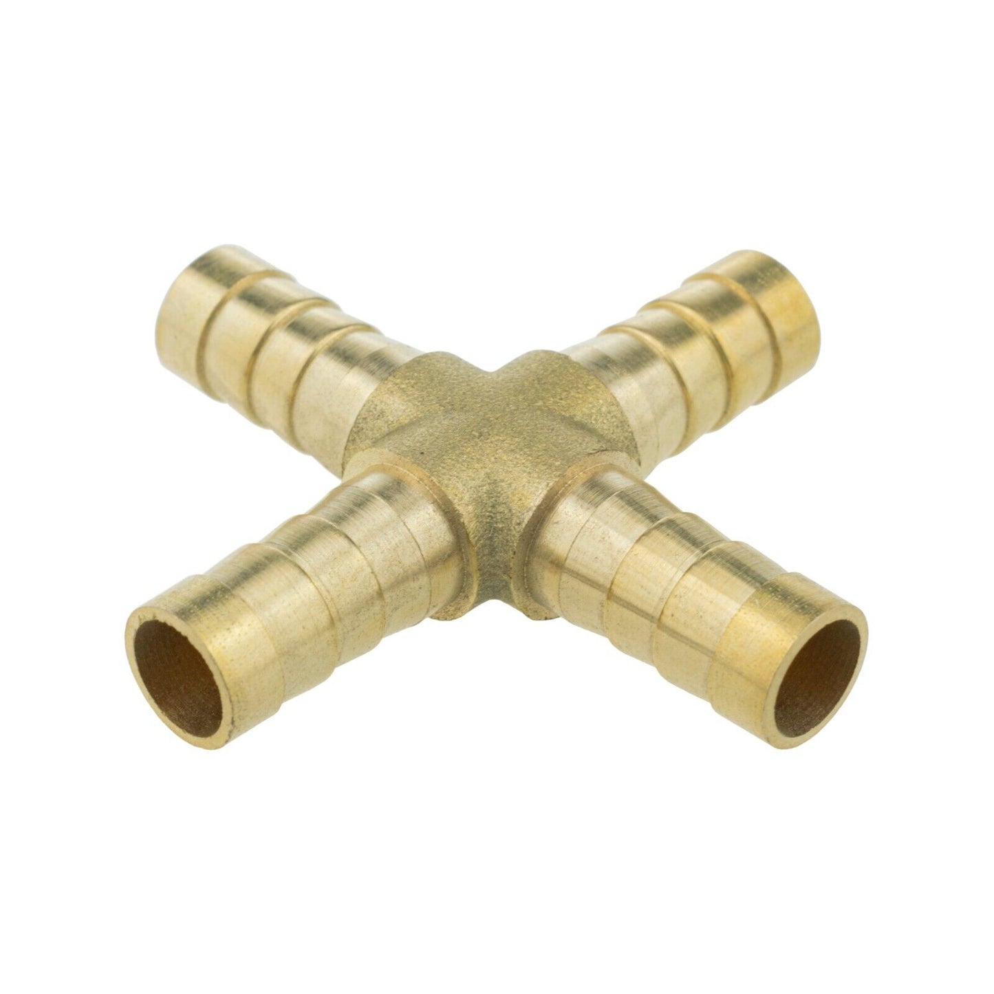 Solid BRASS Barbed 4-Way Compressor Splitter Connector for Pressure Air Gas Oil