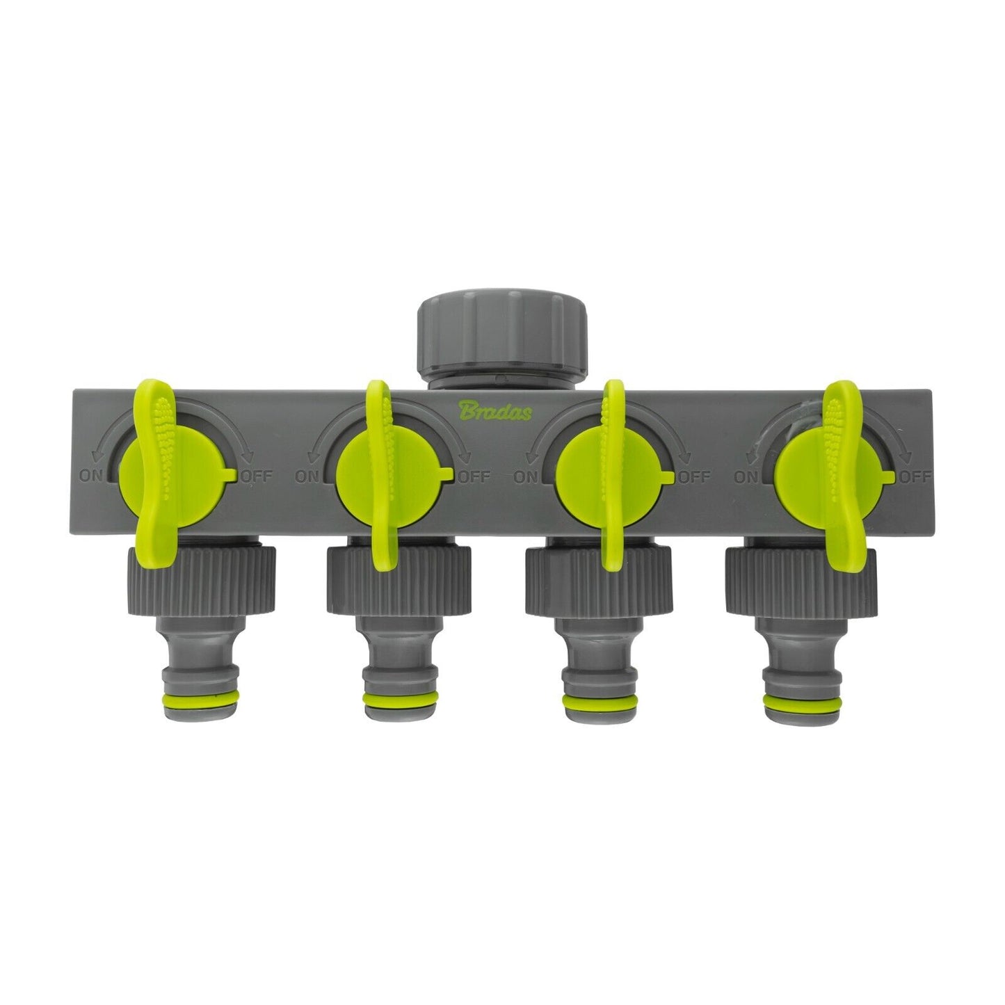 Garden Tap Splitter with Valves for Hose Pipe, Standard Click-lock Connection