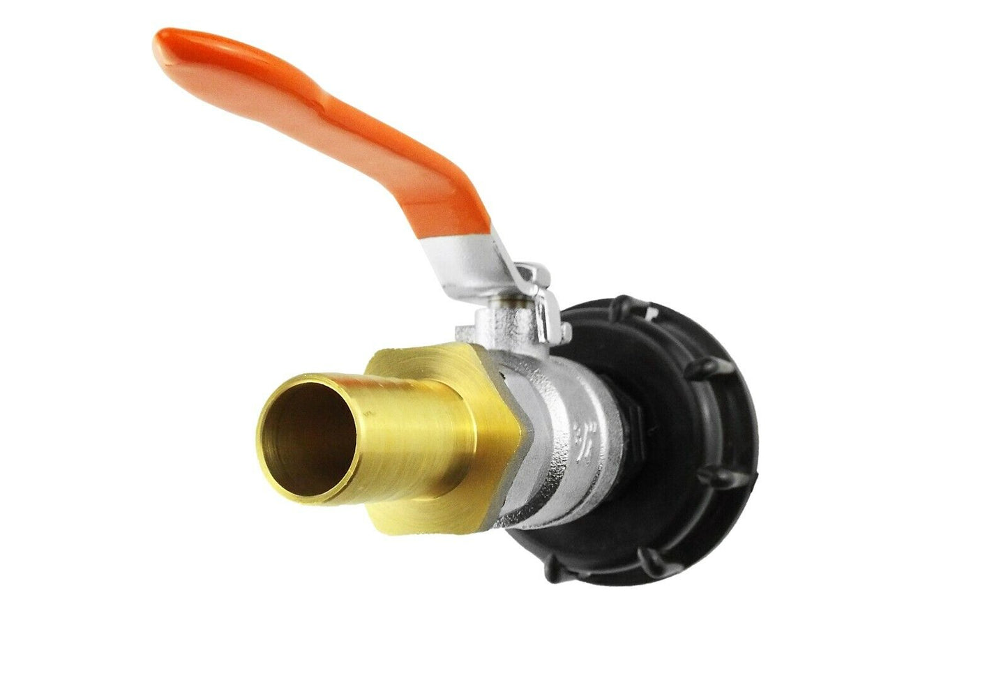 ibc tank outlet full flow valve with 1/2",3/4" or 1" barb outlet, S60X6 thread