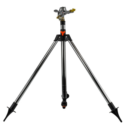 Tripod Sprinkler, Rotating, Adjustable Height, Free-Standing, Metal, 450 m²