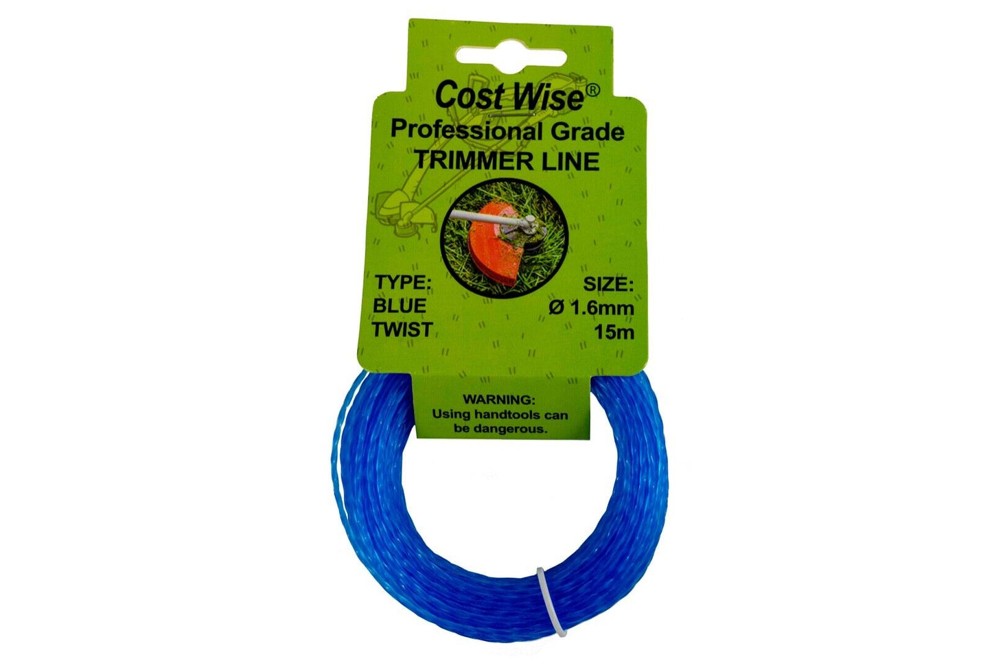 BLUE Twist Strimmer Line, Strong 15M For Petrol Strimmers, up to 3MM THICK!