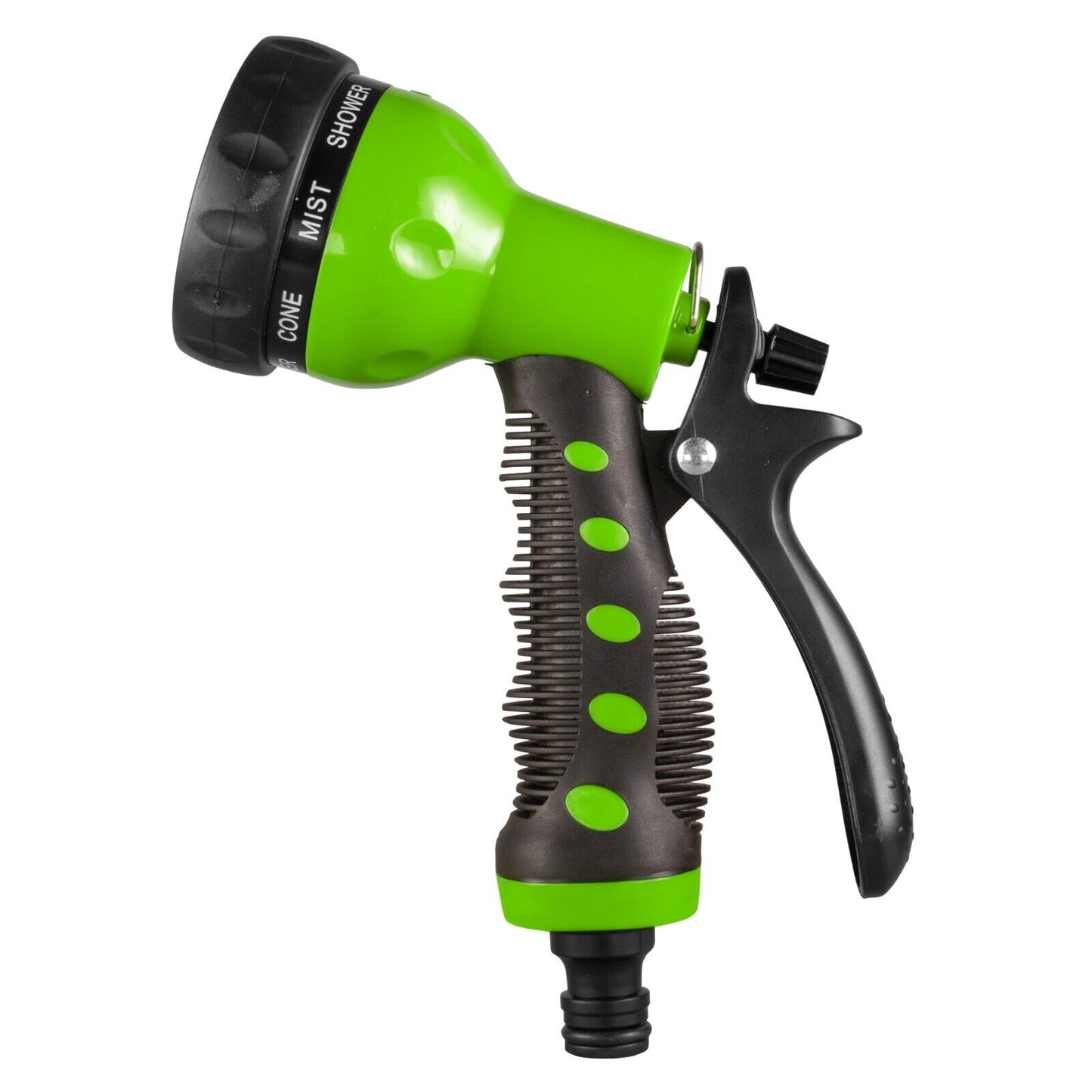 Multi-Pattern Water Sprayer Hose Gun, 8 Spray Options - Green & Black