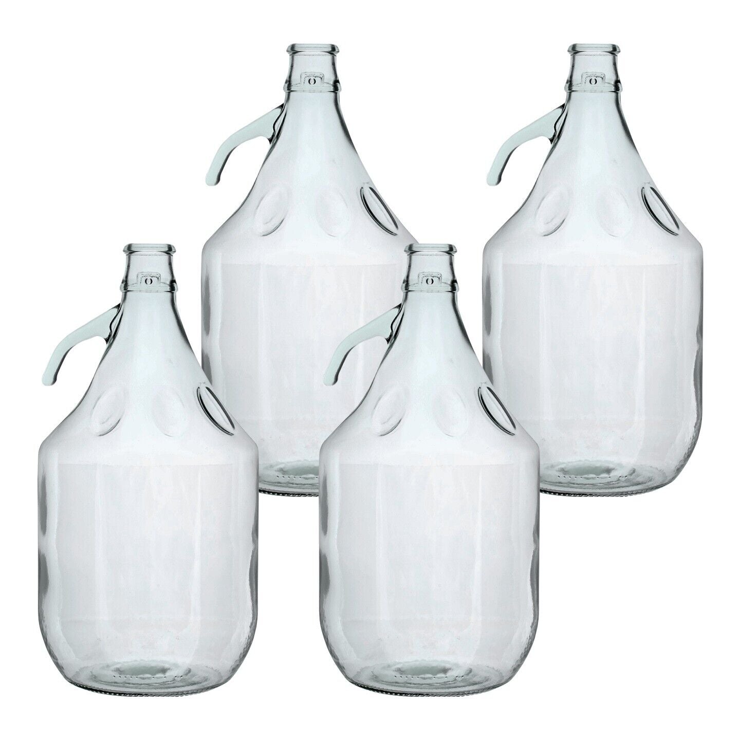 4x THICK Clear Glass 5L Demijohns Sets Wine Making Beer Alcohol HOME BREWING Kit