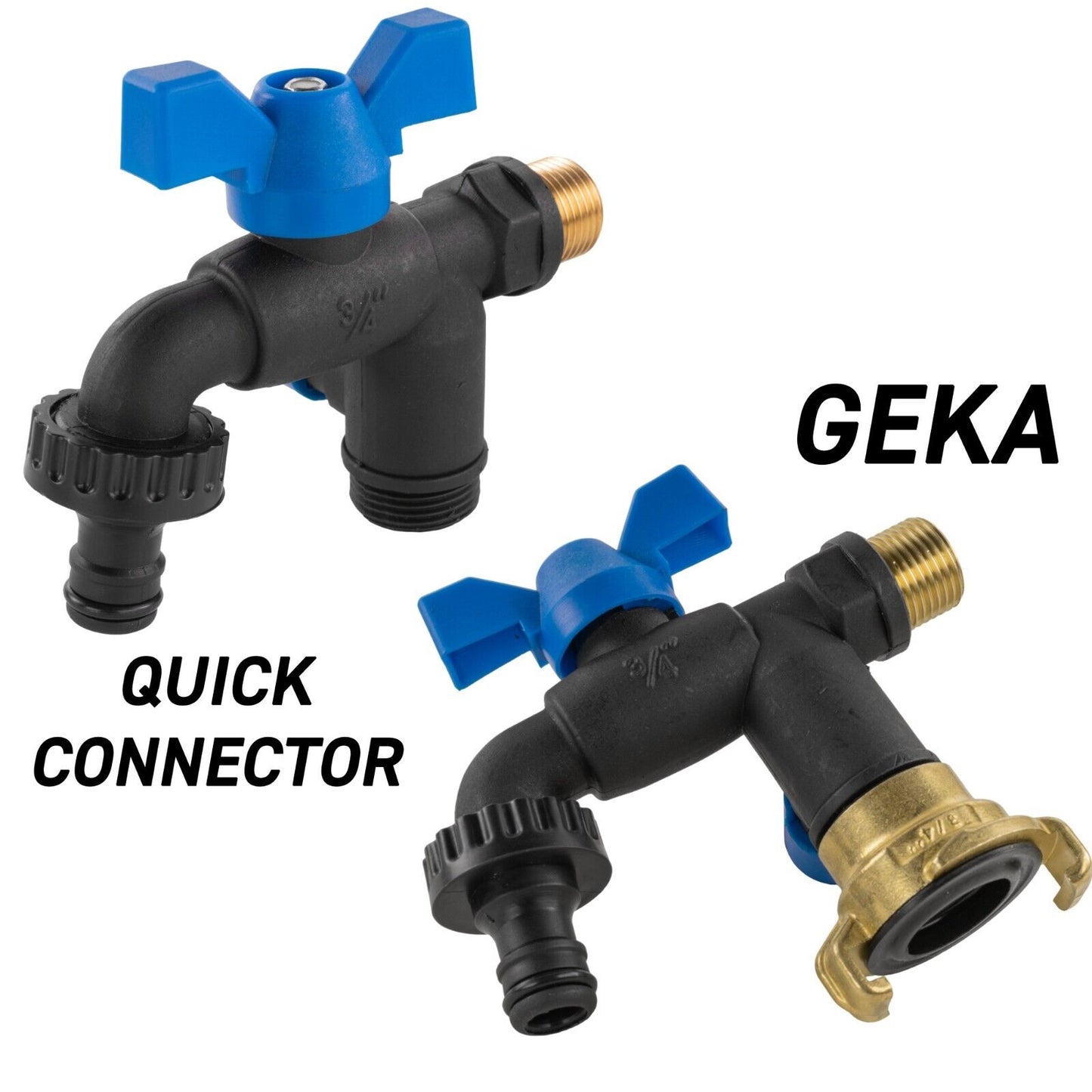 Outdoor Garden Taps Brass PVC Hose Quick Connect GEKA Barb Splitter Replacement