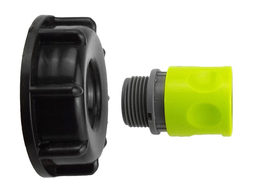 IBC S60X6 2" Water Tank Adapter Outlet Garden Quick Connect Hosepipe Outlet Kit