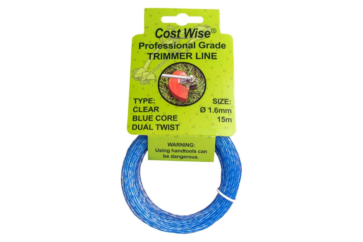 BLUE DUAL CORE TWIST Trimmer Line Strong 15M For Strimmers, up to 3MM THICK!