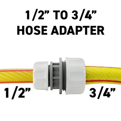 1/2" (13mm) to 3/4" (19mm) Garden Hose Pipe Repair Adapter, Reducing Direct Connector