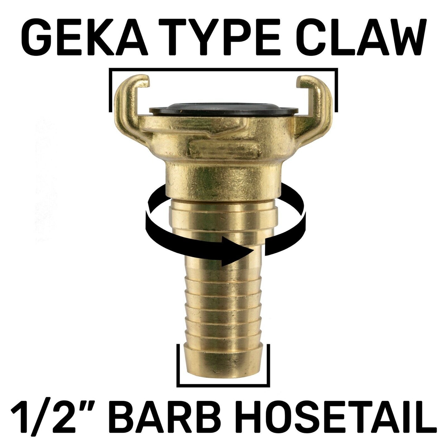 Brass GEKA Type Pro Quick Connect Claw Fitting Hose & Tap 1/2" - 1" BSP Coupling