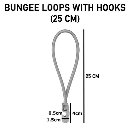 Stretchy Bungee/ Shock Cord Hook Loops, Securing, Elasticated, Fasteners