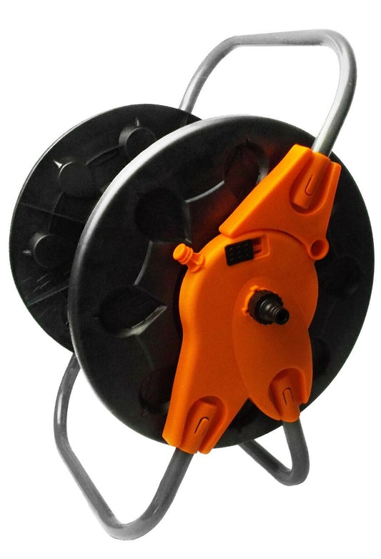 High capacity 60m hose reel at a budget price,fold down handle for easy storage