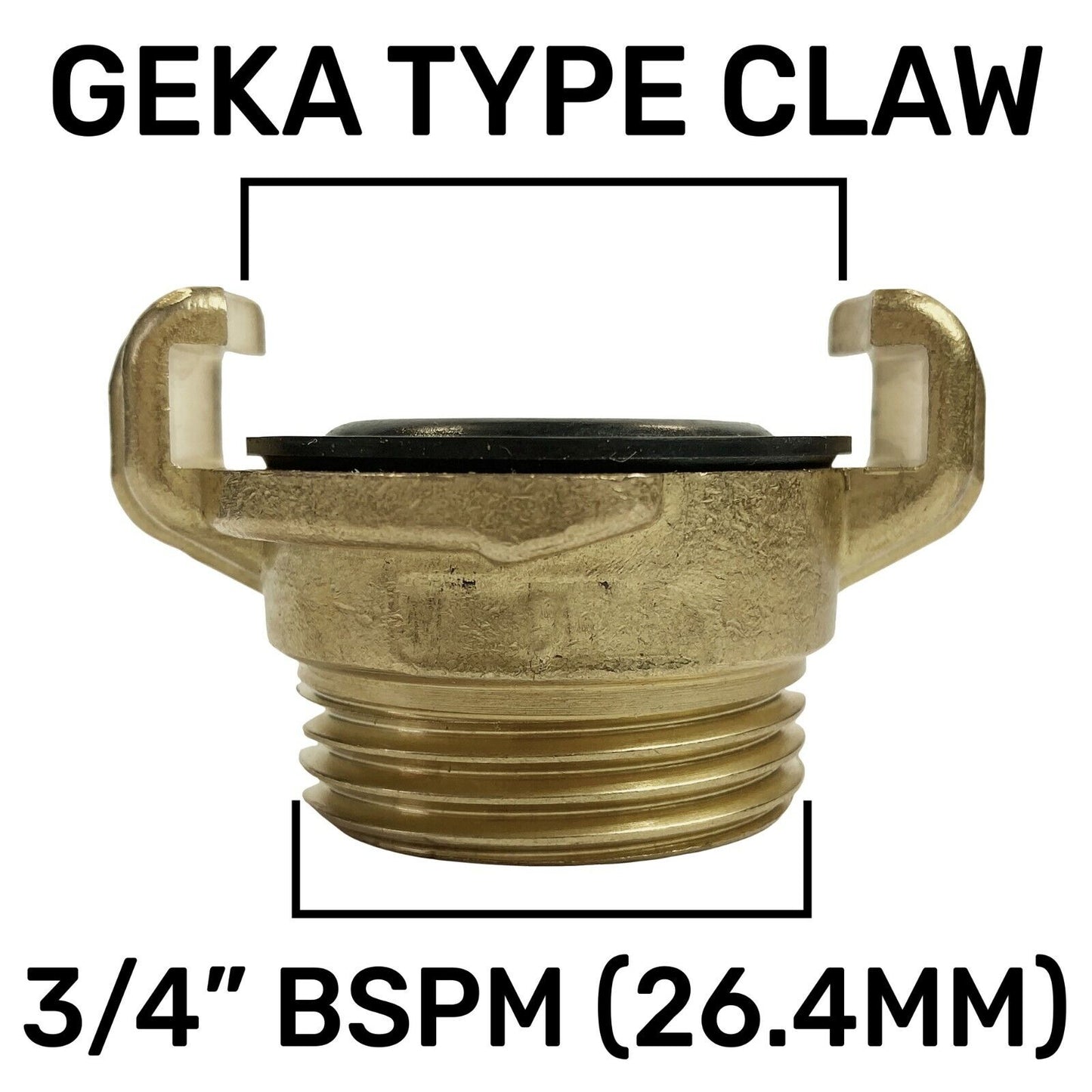 Brass GEKA Type Pro Quick Connect Claw Fitting Hose & Tap 1/2" - 1" BSP Coupling