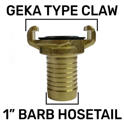 Brass GEKA Type Pro Quick Connect Claw Fitting Hose & Tap 1/2" - 1" BSP Coupling