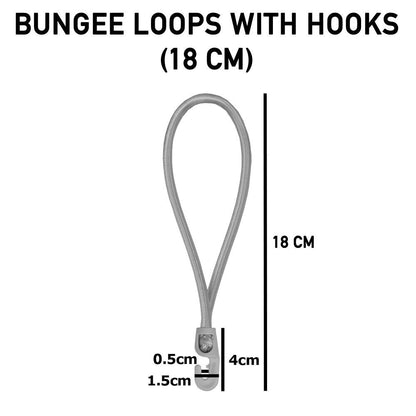 Stretchy Bungee/ Shock Cord Hook Loops, Securing, Elasticated, Fasteners