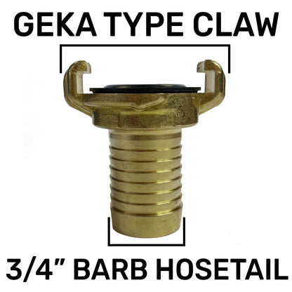 Brass GEKA Type Pro Quick Connect Claw Fitting Hose & Tap 1/2" - 1" BSP Coupling