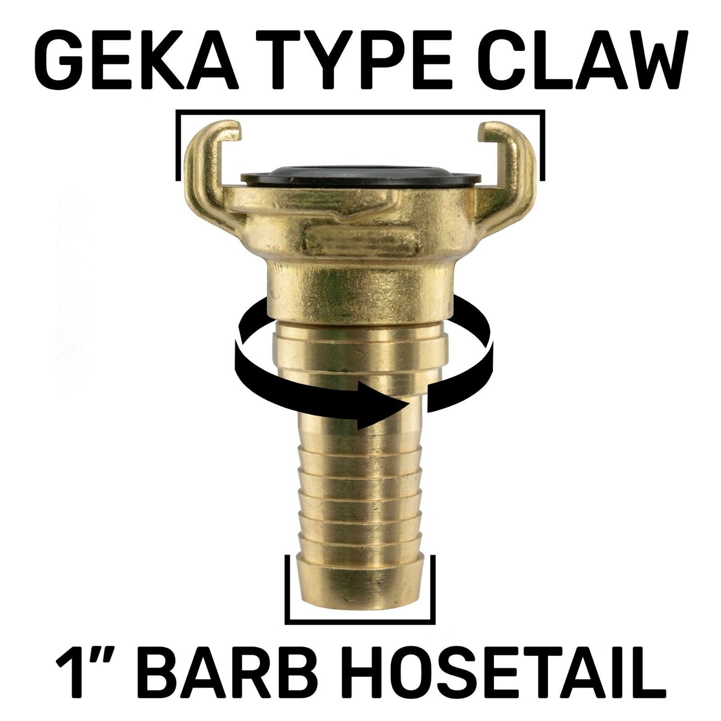 Brass GEKA Type Pro Quick Connect Claw Fitting Hose & Tap 1/2" - 1" BSP Coupling