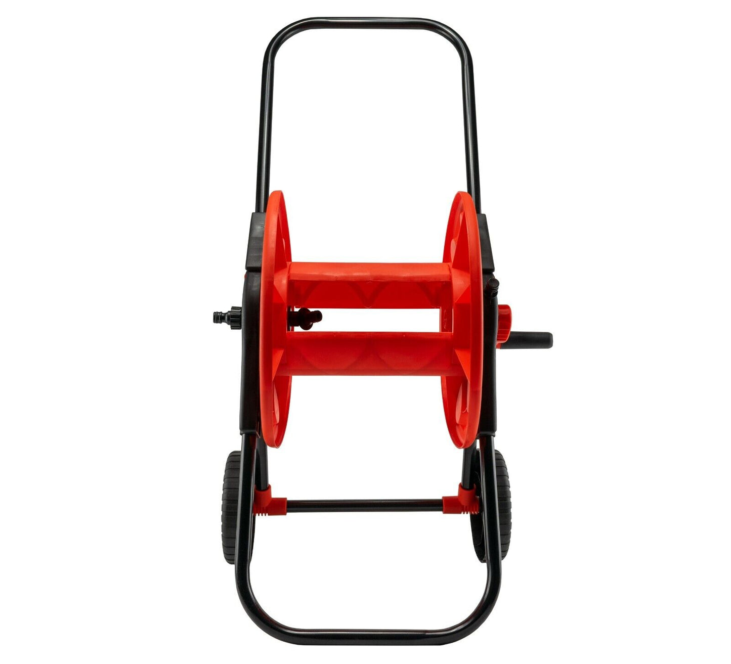 60m Garden Hose Cart Reel Trolley, Folding Handles, Free Standing, ORANGE