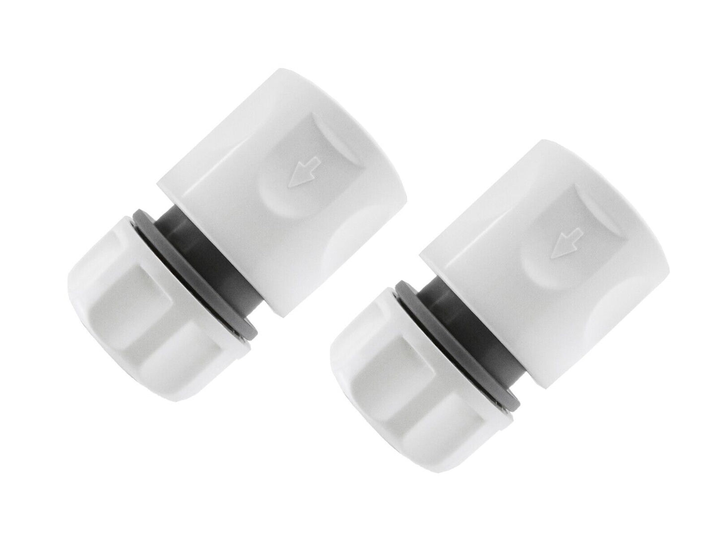 Garden Hose Connectors Fittings, Universal Standard, Hozelock Compatible, WHITE