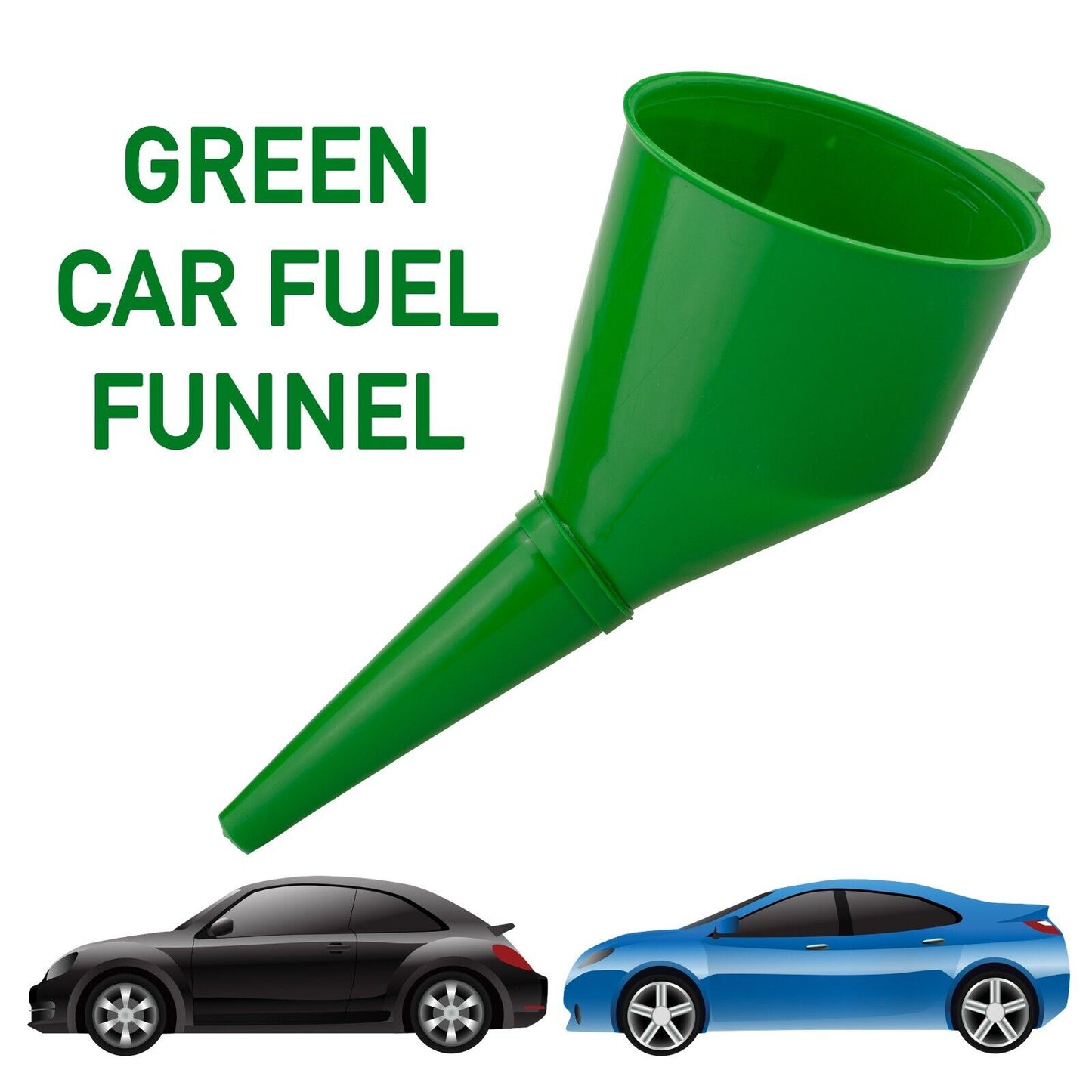 Emergency Car Funnel Capless Filtered Large Spout Petrol Oil Water Wash Refuel