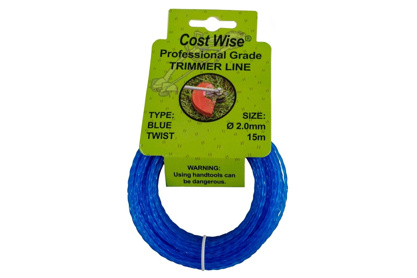 BLUE Twist Strimmer Line, Strong 15M For Petrol Strimmers, up to 3MM THICK!