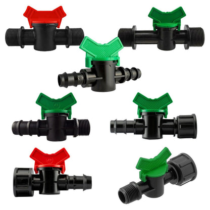 Garden Irrigation 13mm/16mm Barb, 1/2", 3/4" BSP Male & Female Plastic Valves