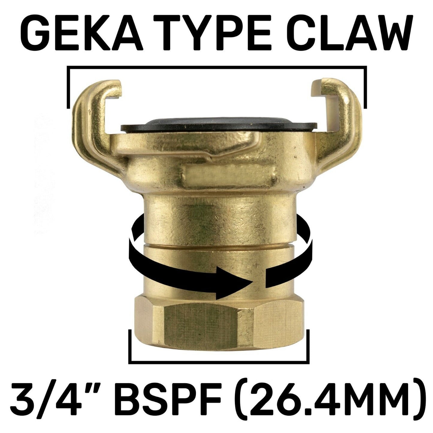 Brass GEKA Type Pro Quick Connect Claw Fitting Hose & Tap 1/2" - 1" BSP Coupling