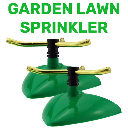 Rotating Small Lawn Green Leaf Sprinkler Garden Plants Watering Spinning 2 PACK