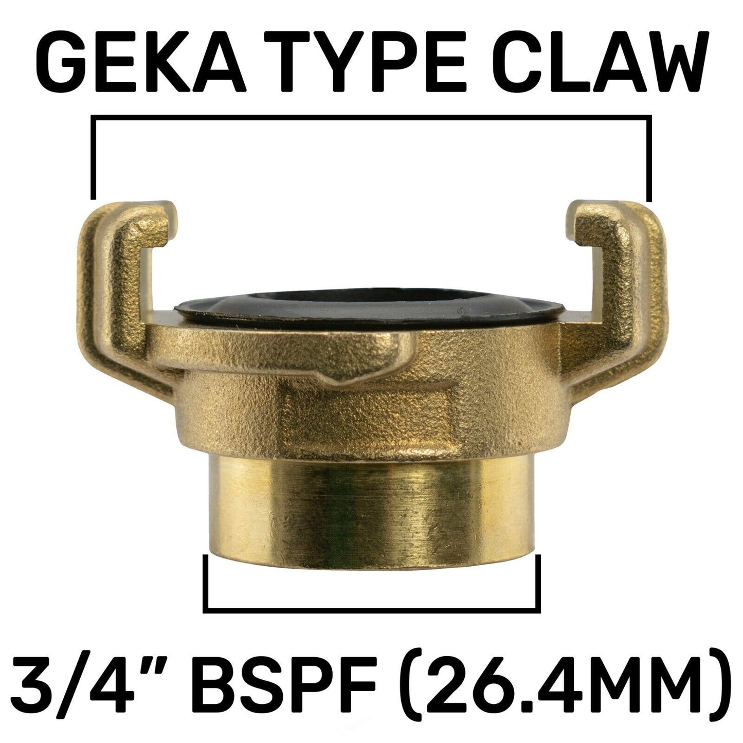 Brass GEKA Type Pro Quick Connect Claw Fitting Hose & Tap 1/2" - 1" BSP Coupling