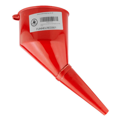 Large Spout FILTERED RED Car Funnel for Petrol Diesel Screen Wash Oil Fuel