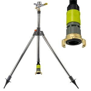 Metal Tripod Sprinkler, Rotating, Adjustable, 450 m² with GEKA Type Fitting