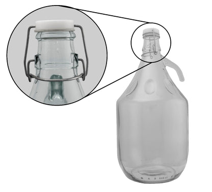 5L Glass Demijohns with Swing-top Caps, Airlocks, Bungs & Siphon Tube, Box of 6