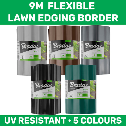 Garden LAWN EDGING, Border Wall, PATH Fence, 10cm, 15cm, 20cm, 25cm Heights