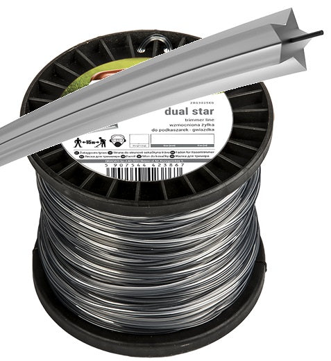 100m Dual Star Ripper Trimmer Line, 2.4mm