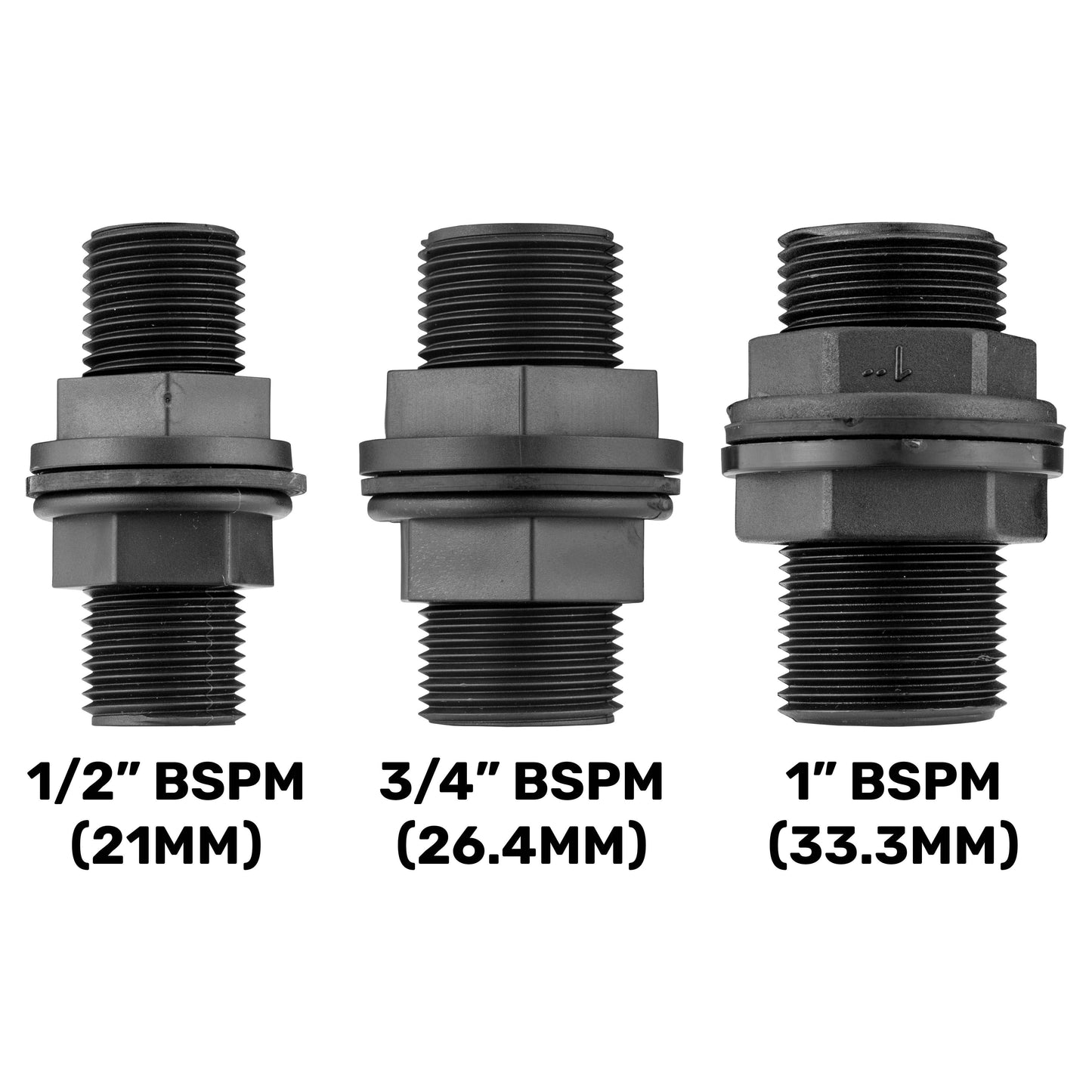 Water Butt Tank Connectors with Washer