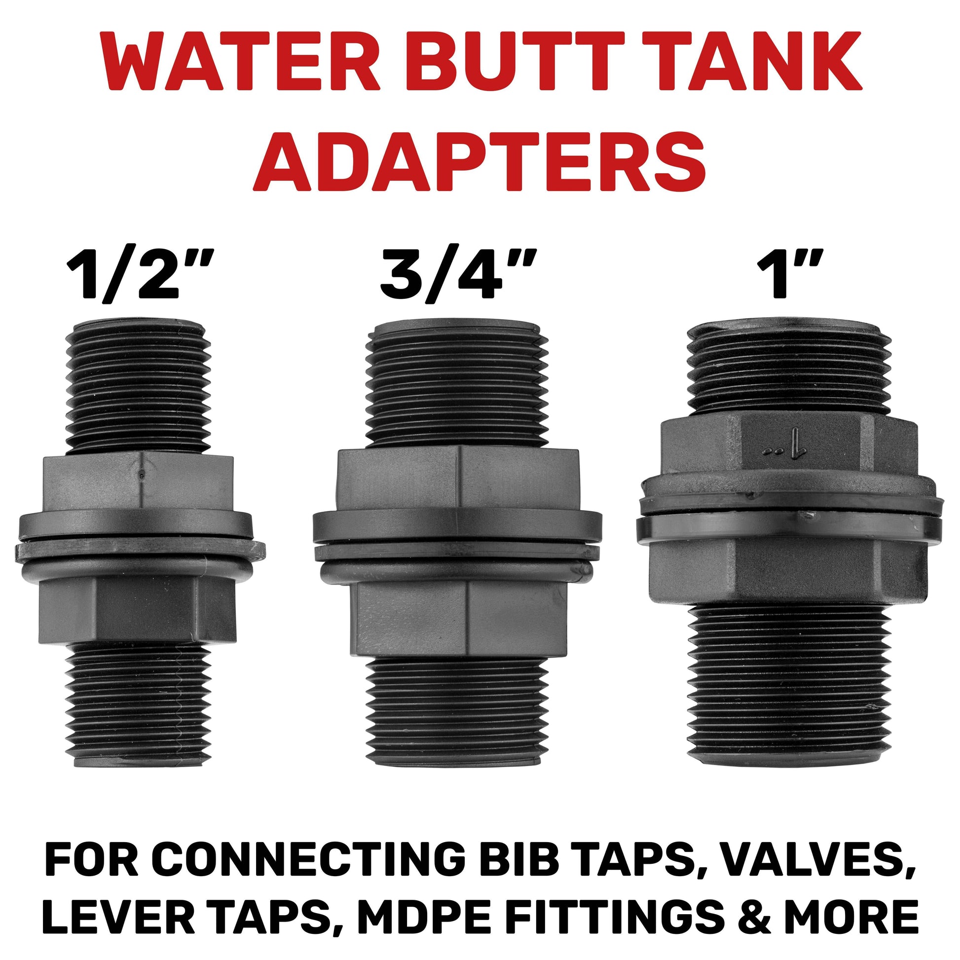 Water Butt Tank Connectors with Washer